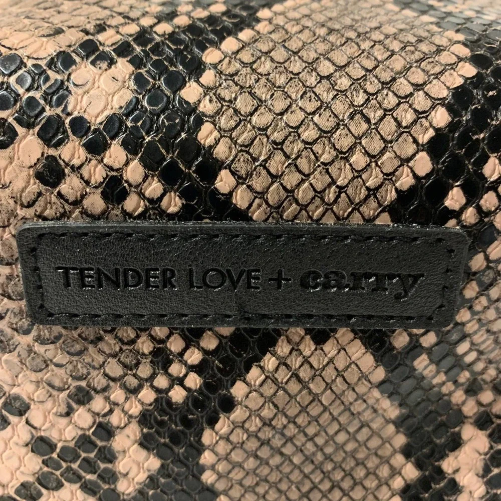Tender Love and‎ Carry Faux Snakeskin Cosmetic Bag  NWT